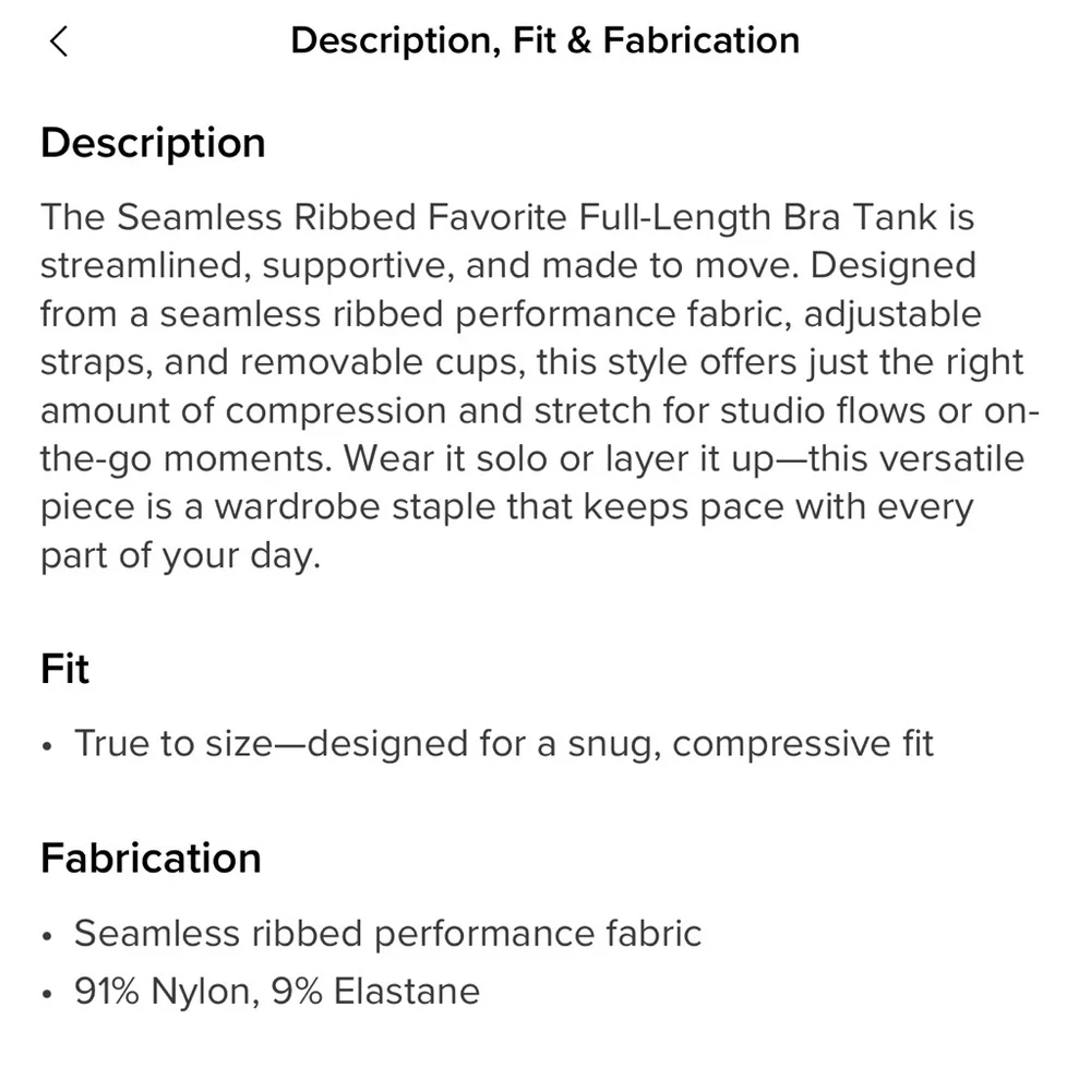 Alo Seamless Ribbed Favorite Full Length Bra Tank - Picture 6 of 10